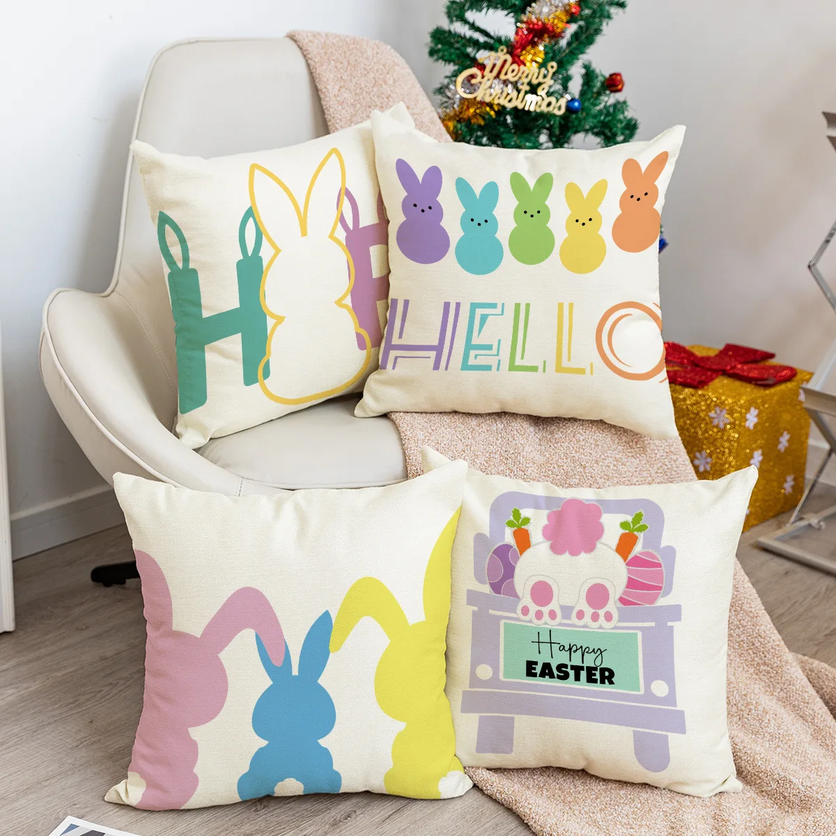 New Cute Bunny For Easter Cushion Cover Decorations For Home Ornament Happy New Year Christmas Decor 2023
New Cute Bunny For Easter Cushion Cover Decorations For Home Ornament Happy New Year Christmas Decor 2023