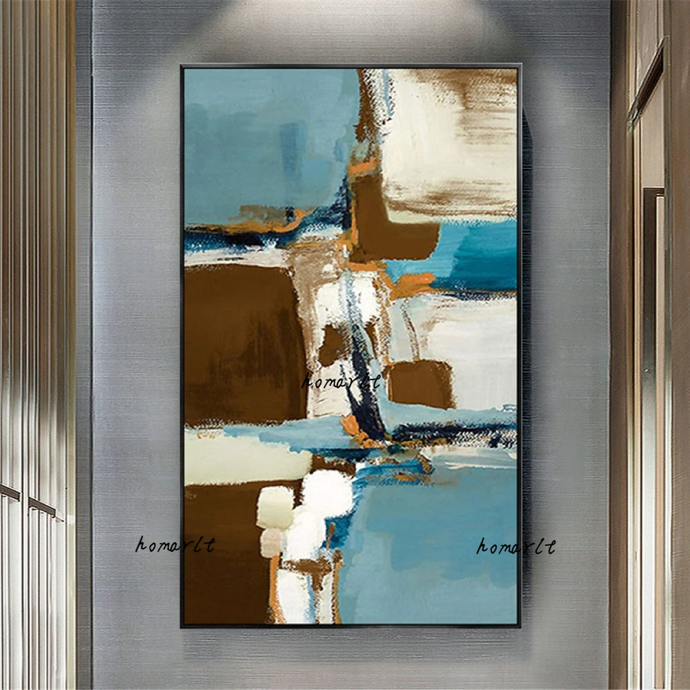 Blue Modern Abstract Hand-Painted Oill Painting On Canvas Palette Doodle Color Blocks Wall Art Picture For Home Room Decor Porch
Blue Modern Abstract Hand-Painted Oill Painting On Canvas Palette Doodle Color Blocks Wall Art Picture For Home Room Decor Porch