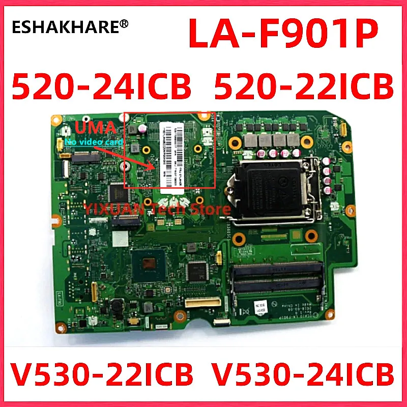 

LA-F901P For Lenovo Ideacentre AIO V530-24ICB V530-22ICB 520-24ICB 520-22ICB All-in-One Motherboard 01LM436 01LM437 100% test OK