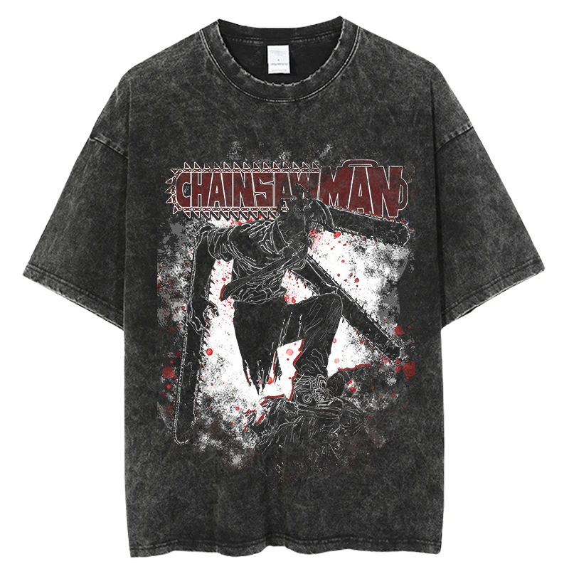 Vintage Washed Tshirts chainsaw man Anime T Shirt Harajuku Oversize Tee Cotton fashion Streetwear unisex top
Vintage Washed Tshirts chainsaw man Anime T Shirt Harajuku Oversize Tee Cotton fashion Streetwear unisex top