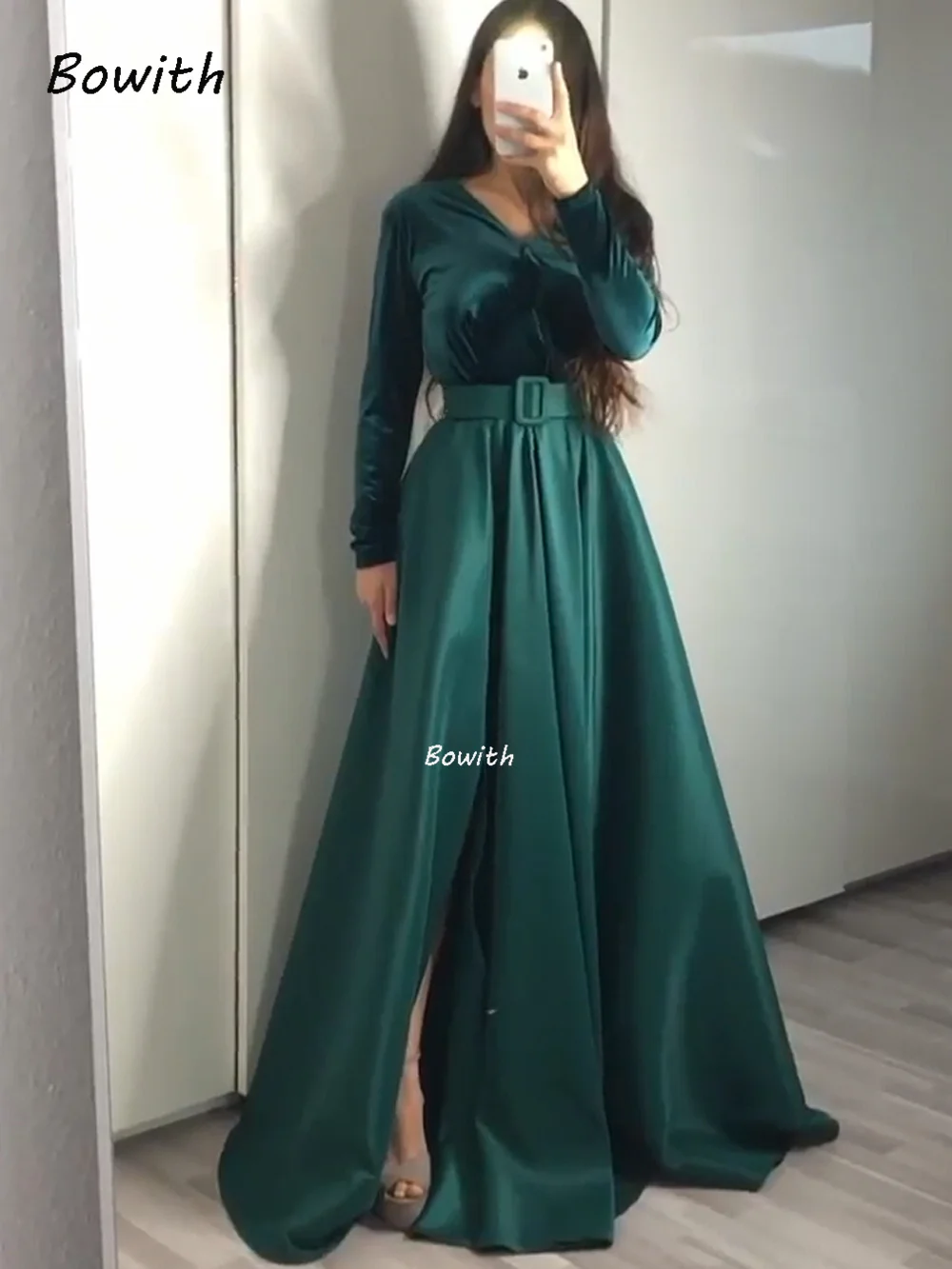 Bowith Velvet Evening Party Dress Long Sleeve Formal Occasion Dresses with Belt Woman Dress Luxury 2022 vestidos de fiesta
Bowith Velvet Evening Party Dress Long Sleeve Formal Occasion Dresses with Belt Woman Dress Luxury 2022 vestidos de fiesta