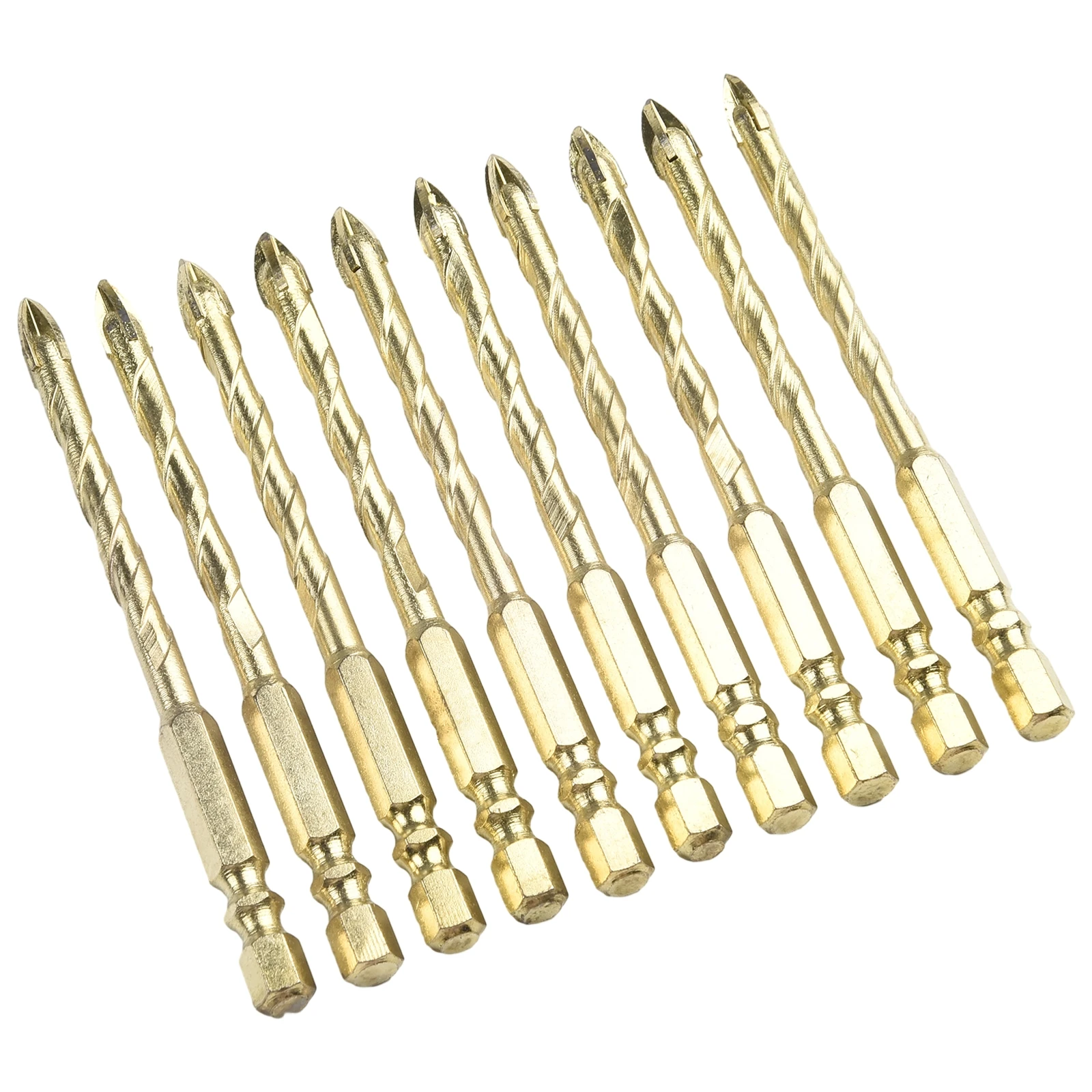 10pcs Cross Hex Tile Drill Bits Set Hard Alloy Triangle Drill Bit Tool For Glass Ceramic Concrete Brick Hole Opener
10pcs Cross Hex Tile Drill Bits Set Hard Alloy Triangle Drill Bit Tool For Glass Ceramic Concrete Brick Hole Opener