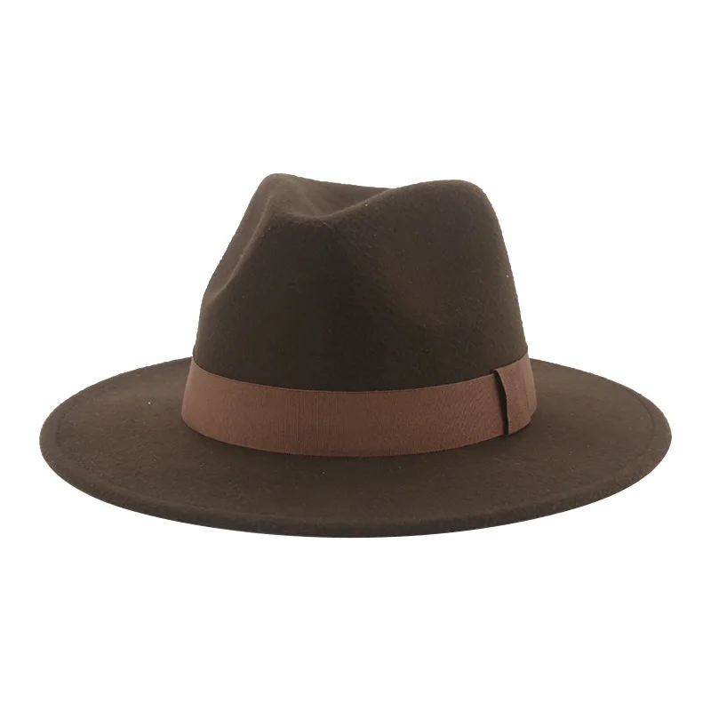 

Women's Fedora Hat Felted Hats Solid Western Cowboy Panama Vintage Hats for Men Wedding Decorate Fedoras Female Sombreros шляпа