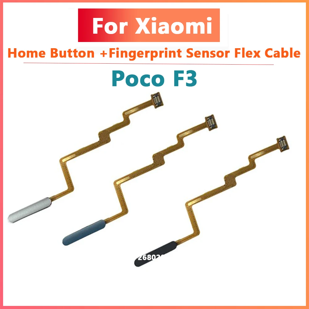 

Гибкий кабель датчика Home для Xiaomi Poco F3, сенсорный сенсор для меню, сканер отпечатков пальцев, сменная Кнопка питания
