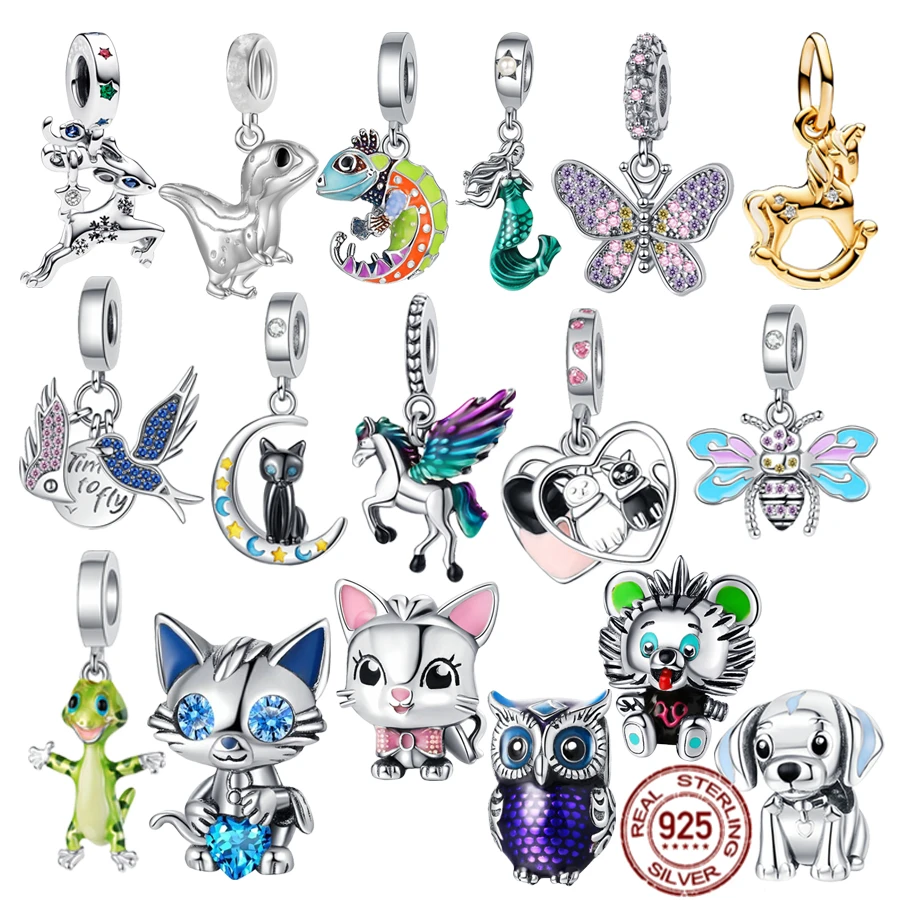 New Arrivals Cat Deer Owl Dog Dangle Charm Bead 925 Sterling Silver Fit Original Pandora Bracelet Women DIY Fashion Jewelry Gift
New Arrivals Cat Deer Owl Dog Dangle Charm Bead 925 Sterling Silver Fit Original Pandora Bracelet Women DIY Fashion Jewelry Gift