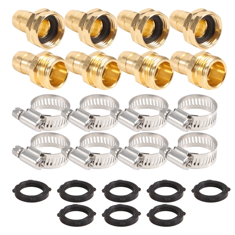 Garden Hose Repair Kit,Aluminium Water Hose Repair Kit Hose Connectors With Clamps For 5/8 Inch Or 3/4 Inch Hose
Garden Hose Repair Kit,Aluminium Water Hose Repair Kit Hose Connectors With Clamps For 5/8 Inch Or 3/4 Inch Hose