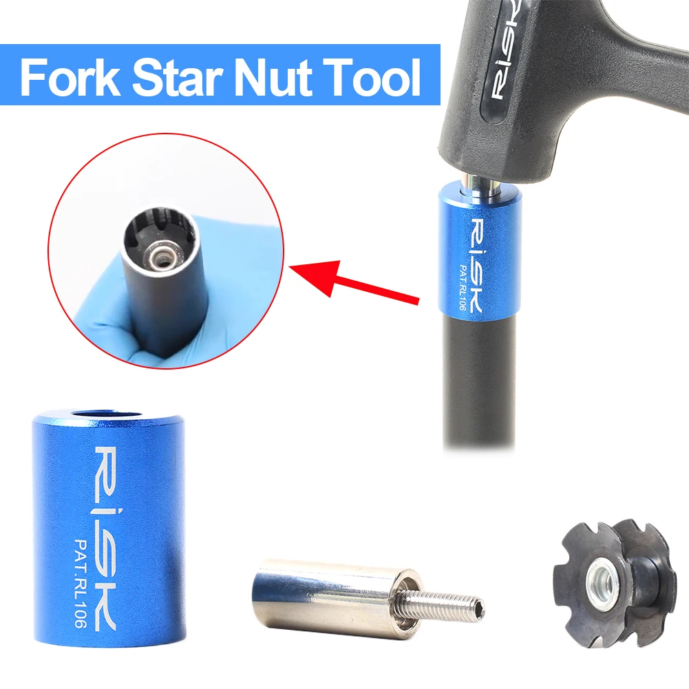 Bicycle Front Fork Star Nut Installation Tool Bicycle Headset Tool with Spare Screws and Star Nuts Bike Driving Repair Tool
Bicycle Front Fork Star Nut Installation Tool Bicycle Headset Tool with Spare Screws and Star Nuts Bike Driving Repair Tool