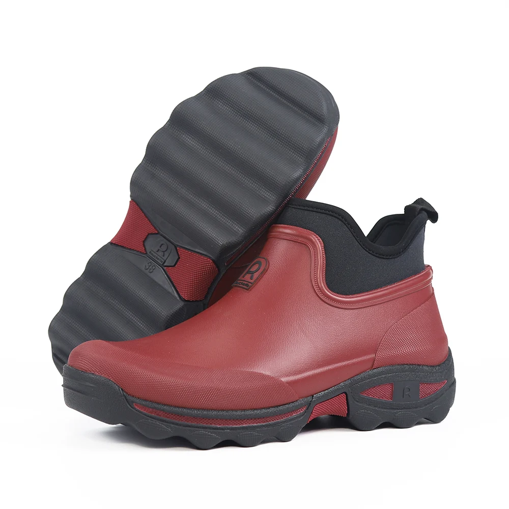 High-End ort Rubber Rain Boots for Men Waterproof Non-Slip Comfortable Fiing Outdoor Boots Car Wa oes No Foot Odor