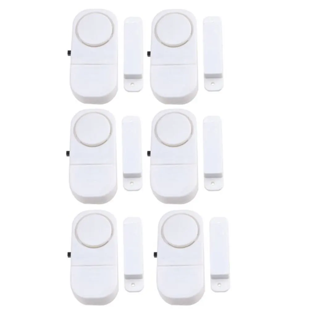 

6sets/pack For Home Security Window Magnetic Sensor Burglar Alert Protection Anti Theft Door Alarm Office Apartment Wireless DIY