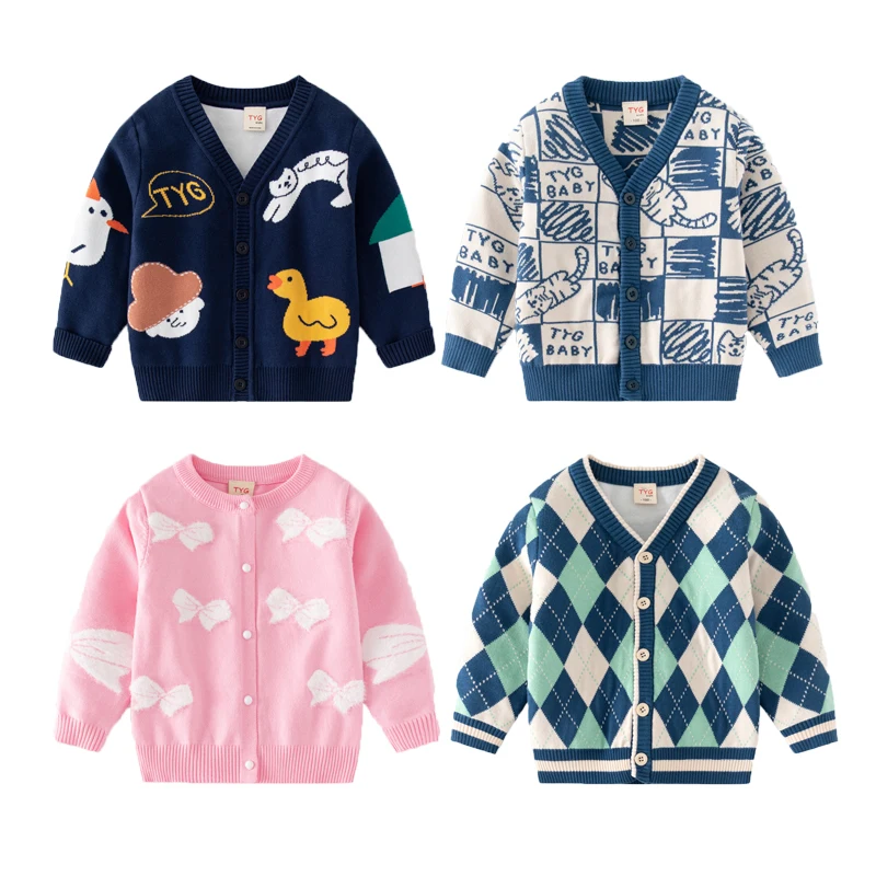 Autumn Winter New Children Knitted Cardigan Baby Boys Girls Cartoon Animal Long Sleeve Cotton Sweater 2-8 Years Kids Casual Coat
Autumn Winter New Children Knitted Cardigan Baby Boys Girls Cartoon Animal Long Sleeve Cotton Sweater 2-8 Years Kids Casual Coat