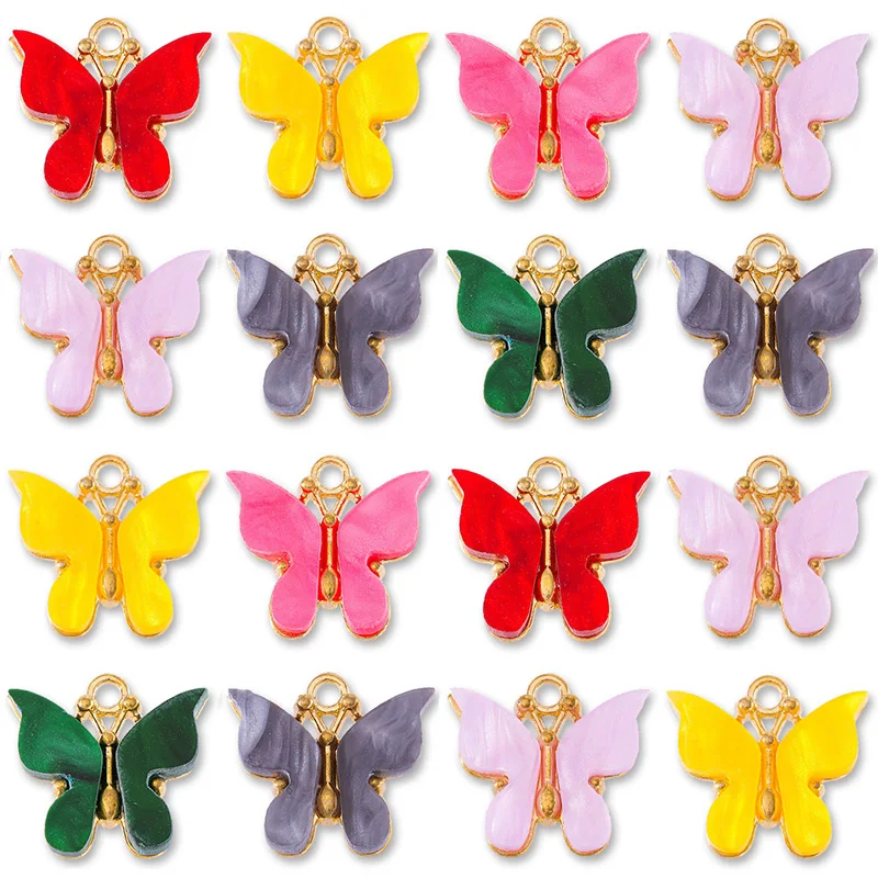 18 * 18MM Fashion Sweet Purple Red Pink Black Acrylic Butterfly Necklace Pendant Charm for Jewelry Making Bracelet DIY Ornaments
18 * 18MM Fashion Sweet Purple Red Pink Black Acrylic Butterfly Necklace Pendant Charm for Jewelry Making Bracelet DIY Ornaments