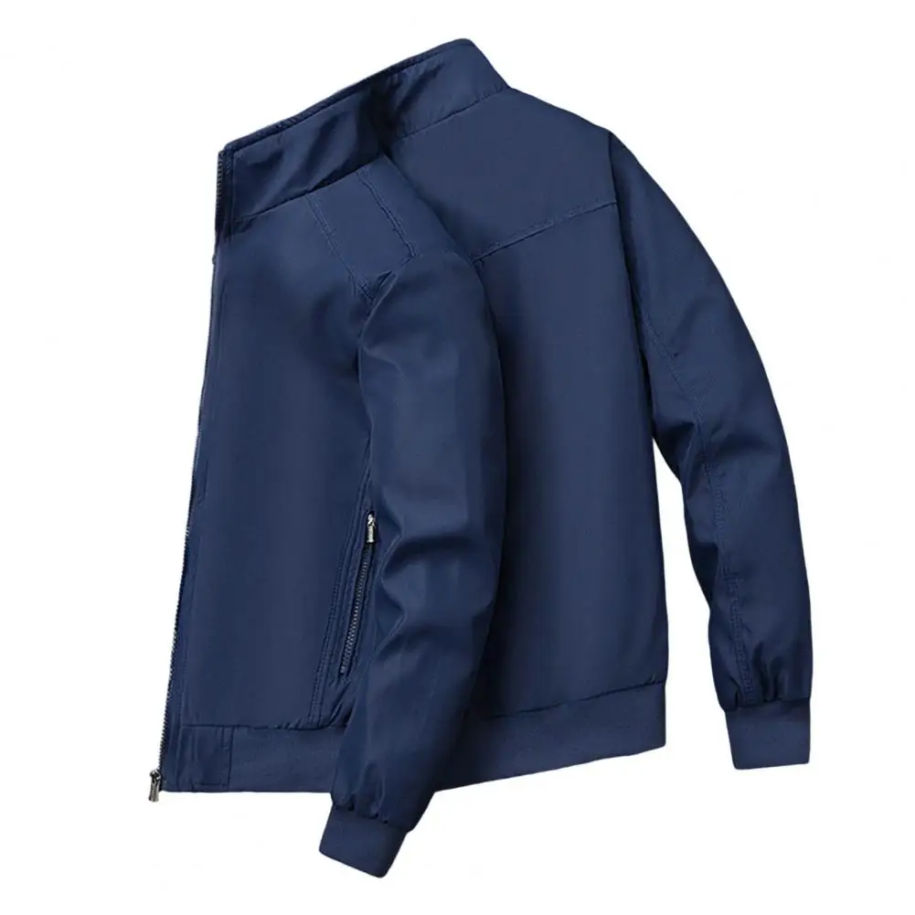 Men Coat Long Sleeves Pockets Zipper Placket Spring Thin Type Slim Stand Collar Jacket Coat
Men Coat Long Sleeves Pockets Zipper Placket Spring Thin Type Slim Stand Collar Jacket Coat