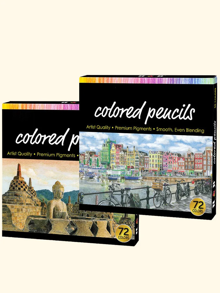 

72 color Professional Oil Color Pencil Soft Wood Watercolor crayon Drawing pencils School Art Supplie