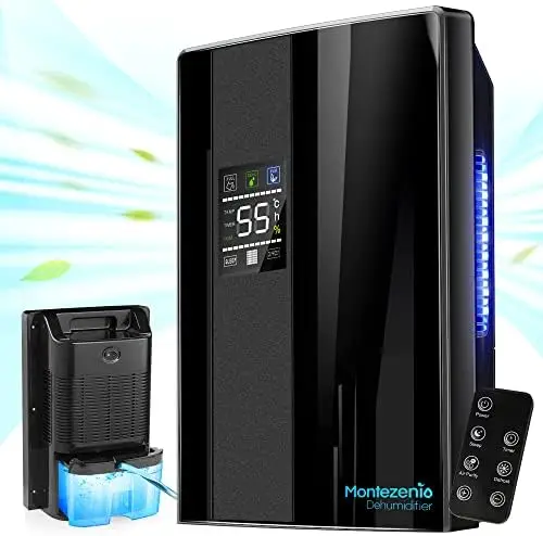 Dehumidifiers for Home - 400 Sq. Ft Quiet Dehumidifier with Drain Hose, Remote Control, Auto Shut Off, and 2 Working Modes, Port
Dehumidifiers for Home - 400 Sq. Ft Quiet Dehumidifier with Drain Hose, Remote Control, Auto Shut Off, and 2 Working Modes, Port
