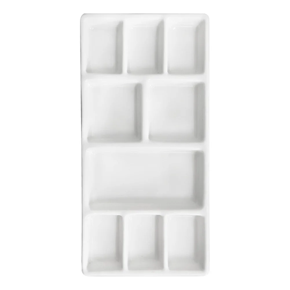9-grid Ceramic Watercolor Palette Jingdezhen Firing Artist-grade Gouache Acrylic Paint Sub-packaging Ceramic Dish Palette(White)
9-grid Ceramic Watercolor Palette Jingdezhen Firing Artist-grade Gouache Acrylic Paint Sub-packaging Ceramic Dish Palette(White)
