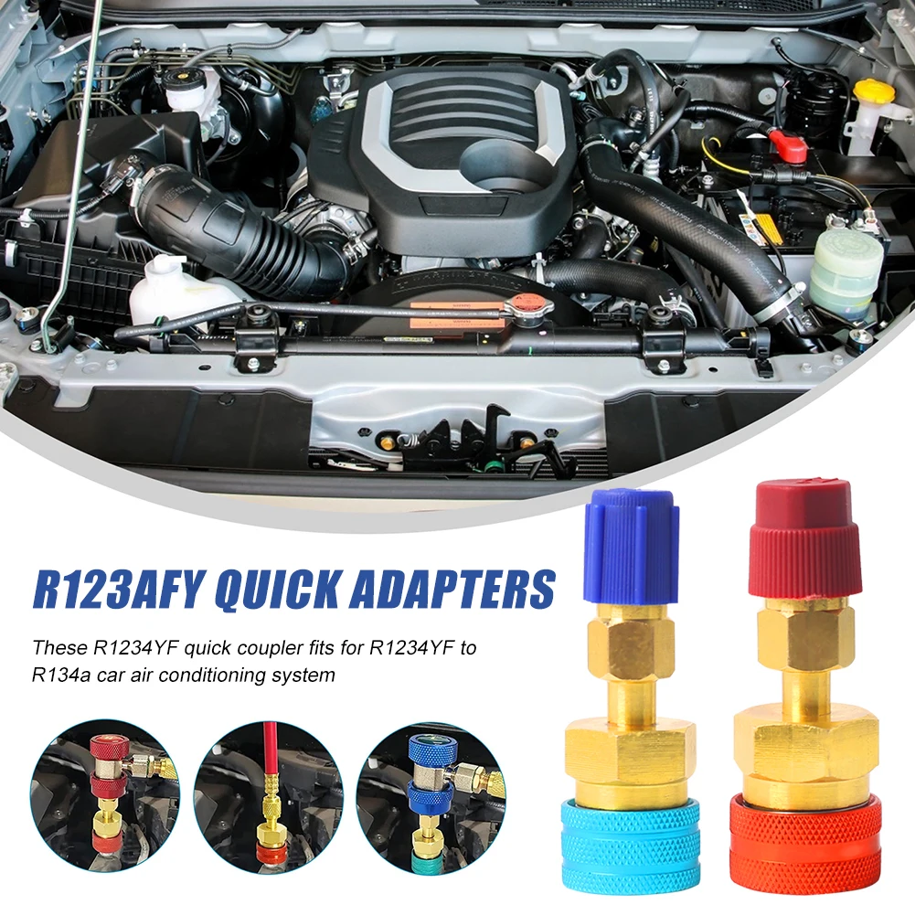 2Pcs R1234YF to R134A High Low Side Quick Connector R12 to R134 Adapter Auto Air Conditioning Refrigerant Coupler Accessories
2Pcs R1234YF to R134A High Low Side Quick Connector R12 to R134 Adapter Auto Air Conditioning Refrigerant Coupler Accessories