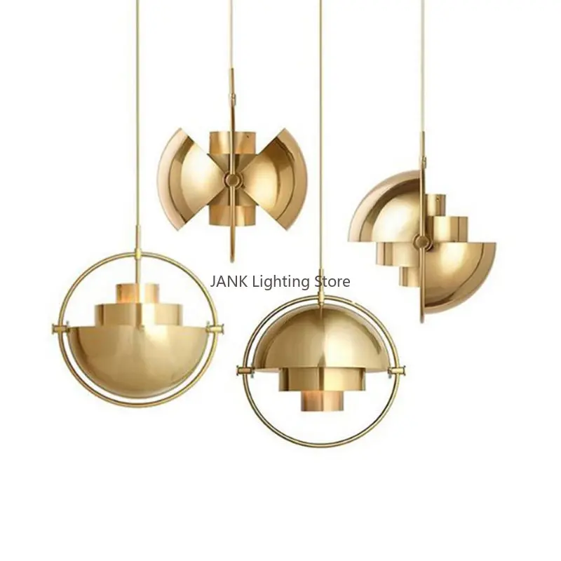 

Danish Designer Iron Deformable Pendant Lamp for LOFT Bedroom Kitchen Dining Room Gubi Hanging Light House Decor LED Lighting