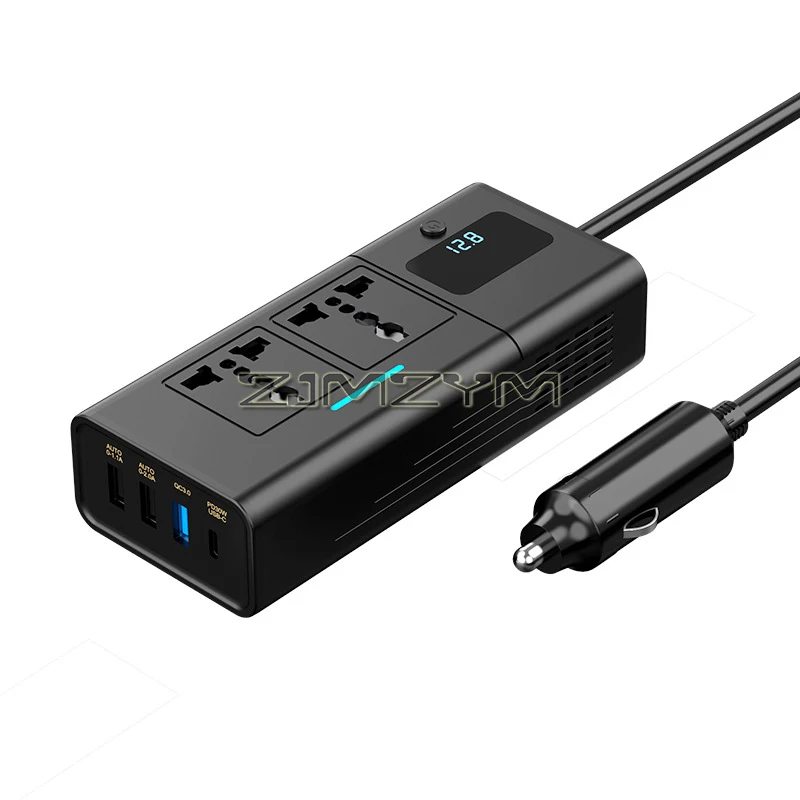 

200W Car Power Inverter DC 12V to 110V/220V AC Car Inverter PD 30W, QC3.0 18W and 2 USB Ports Charger Adapter Car Plug Converter