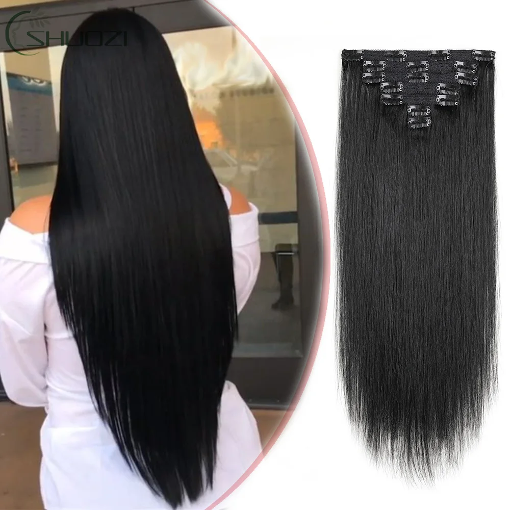 

Clip in Human Hair Extension Clip-on Hair Blonde Remy Human Hair Straight Natural Real Hair For Beauty Women 12-18" 7pcs/set 70g