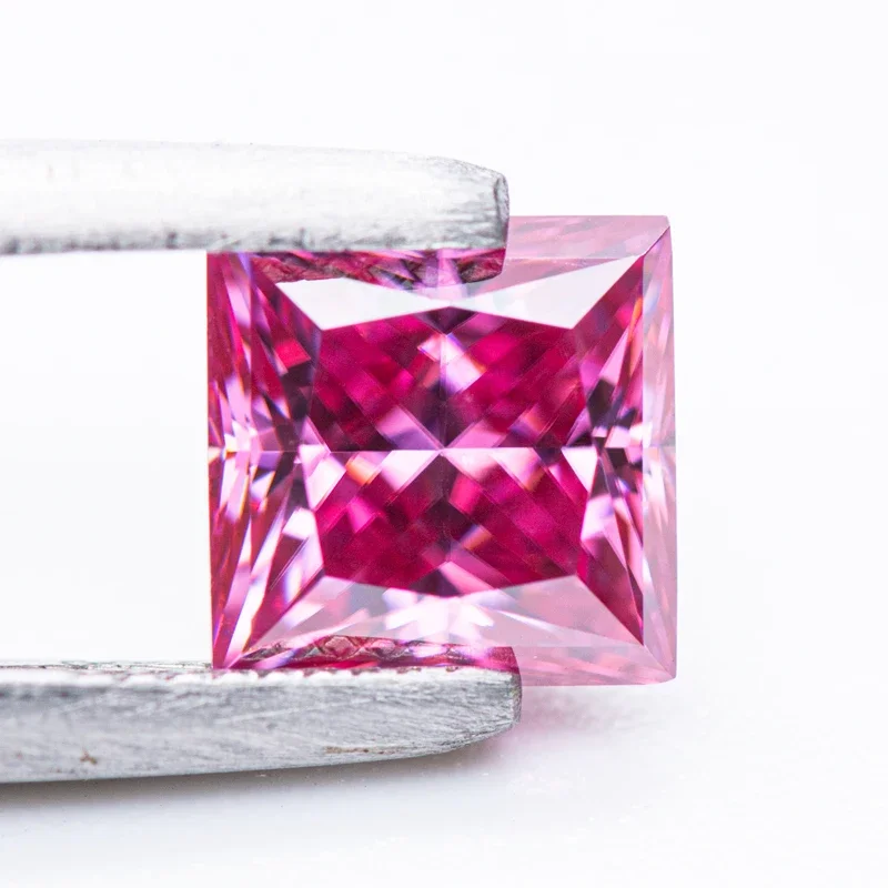 GRA Certificate Dark Pink Colour Princess Cut Moissanite Stone Gemstone Lab Created Diamond Jewelry Rings Earrings Making
GRA Certificate Dark Pink Colour Princess Cut Moissanite Stone Gemstone Lab Created Diamond Jewelry Rings Earrings Making