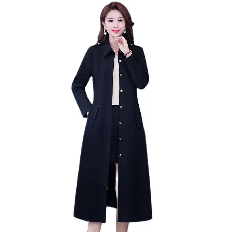 Windbreaker Women's 2022 New Spring And Autumn Fashion Women's Solid Color Long-sleeved Temperament Slim Coat Drape Long TopLady
Windbreaker Women's 2022 New Spring And Autumn Fashion Women's Solid Color Long-sleeved Temperament Slim Coat Drape Long TopLady