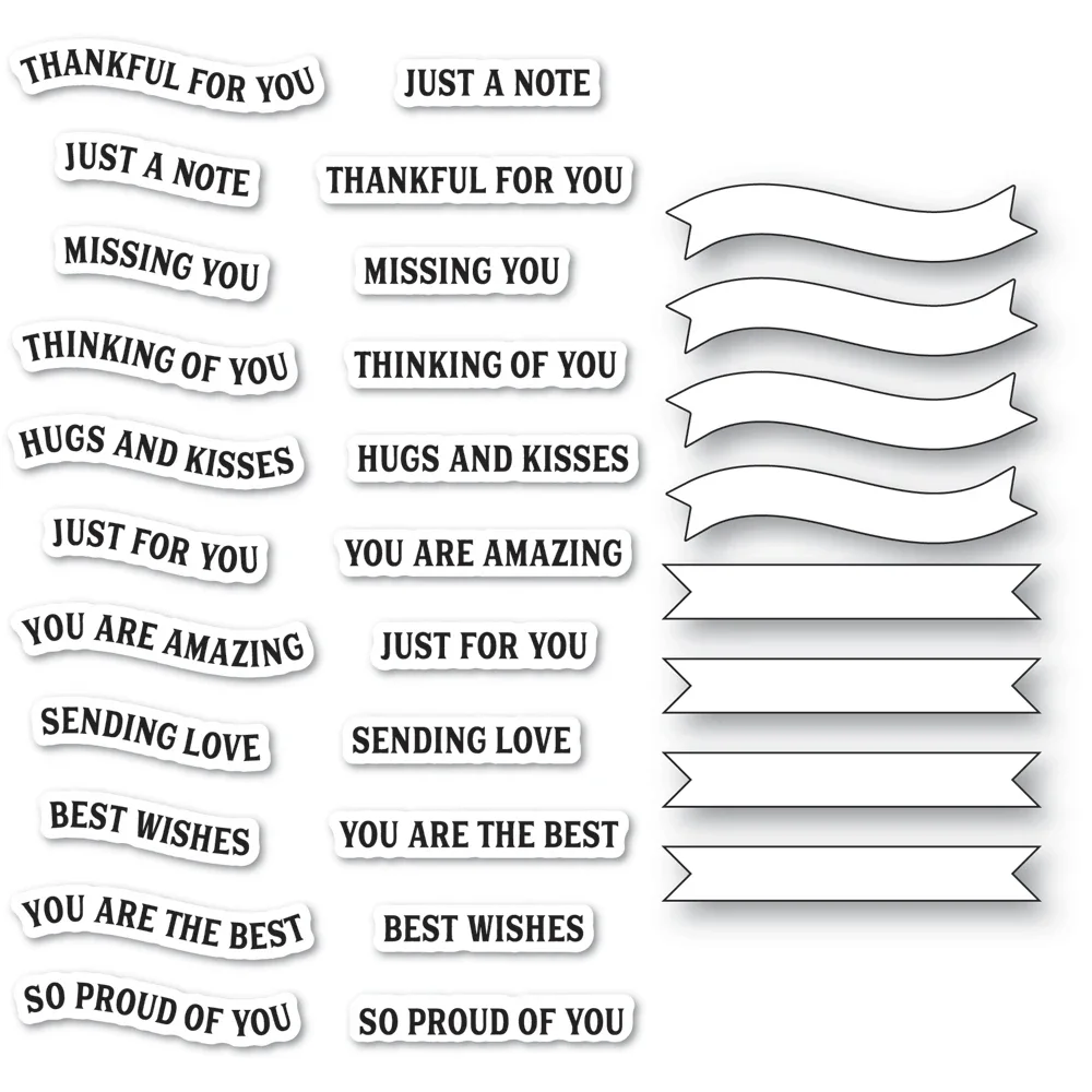 Sentimental Banners Metal Cut dies and Stamps for DIY Scrapbooking Photo Album Embossing Decorative Paper Cards
Sentimental Banners Metal Cut dies and Stamps for DIY Scrapbooking Photo Album Embossing Decorative Paper Cards