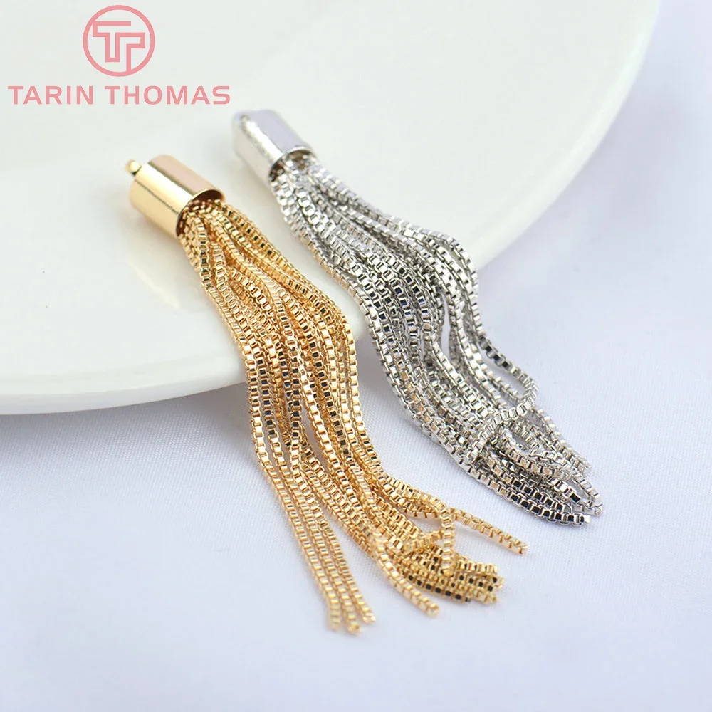 (4444)4PCS 6x58MM Platinum Color Brass Tassel for Earrings Charms Pendants High Quality Diy Jewelry Findings Accessories
(4444)4PCS 6x58MM Platinum Color Brass Tassel for Earrings Charms Pendants High Quality Diy Jewelry Findings Accessories