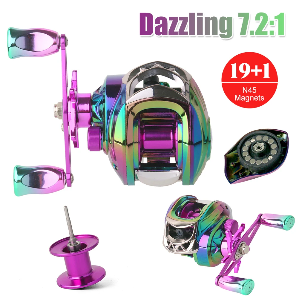 Baitcasting Reel Fishing Reel 8KG Max Drag 7.2:1 Ratio 19+1BB Reel Metal Spool Left/Right Hand Carp Bass Freshwater Saltwater
Baitcasting Reel Fishing Reel 8KG Max Drag 7.2:1 Ratio 19+1BB Reel Metal Spool Left/Right Hand Carp Bass Freshwater Saltwater