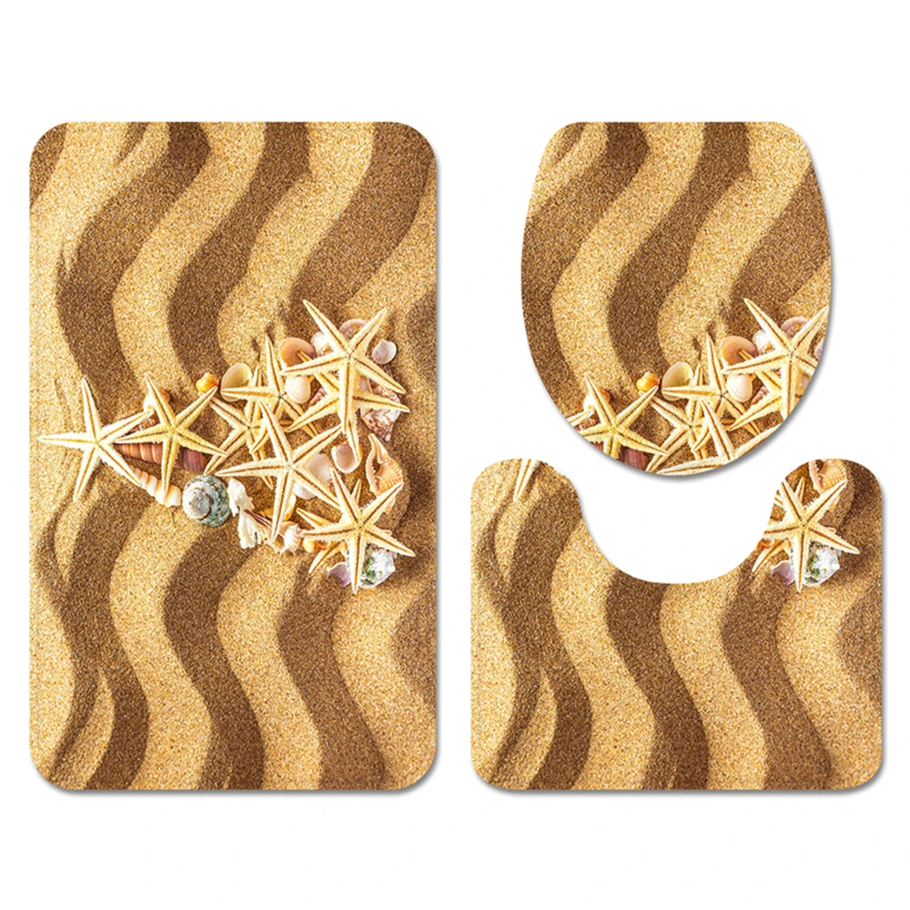 Shell Beach Bathroom 3-piece Beach Sea Star Sea Shell Ocean Bathroom Carpet Mat, Washable Carpet Covering Floor Bathroom Mat Dec
Shell Beach Bathroom 3-piece Beach Sea Star Sea Shell Ocean Bathroom Carpet Mat, Washable Carpet Covering Floor Bathroom Mat Dec
