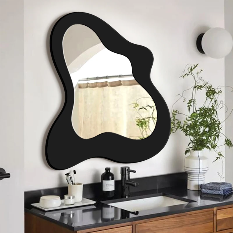Black Wall Mirror Living Room Girls Nordic Funky Aesthetic Bedroom Compact Luxury Mirror Flexible Spiegel Wand Home Decoration
Black Wall Mirror Living Room Girls Nordic Funky Aesthetic Bedroom Compact Luxury Mirror Flexible Spiegel Wand Home Decoration