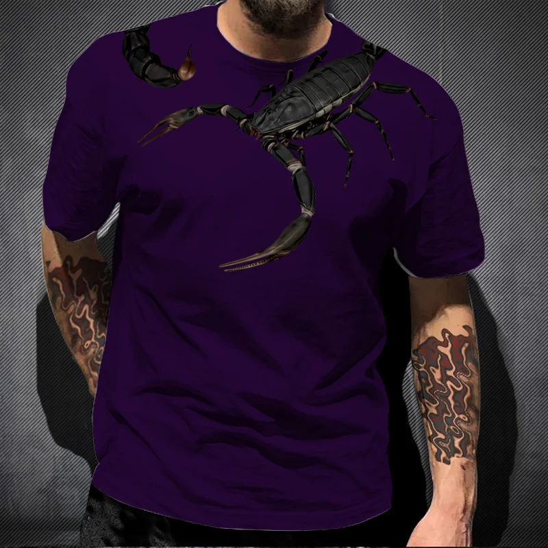 New Fashion Scorpion 3D Printing T-shirt Men's Super Large T-shirt Casual Street Clothing Hip Hop Top Short Sleeve Clothing
New Fashion Scorpion 3D Printing T-shirt Men's Super Large T-shirt Casual Street Clothing Hip Hop Top Short Sleeve Clothing