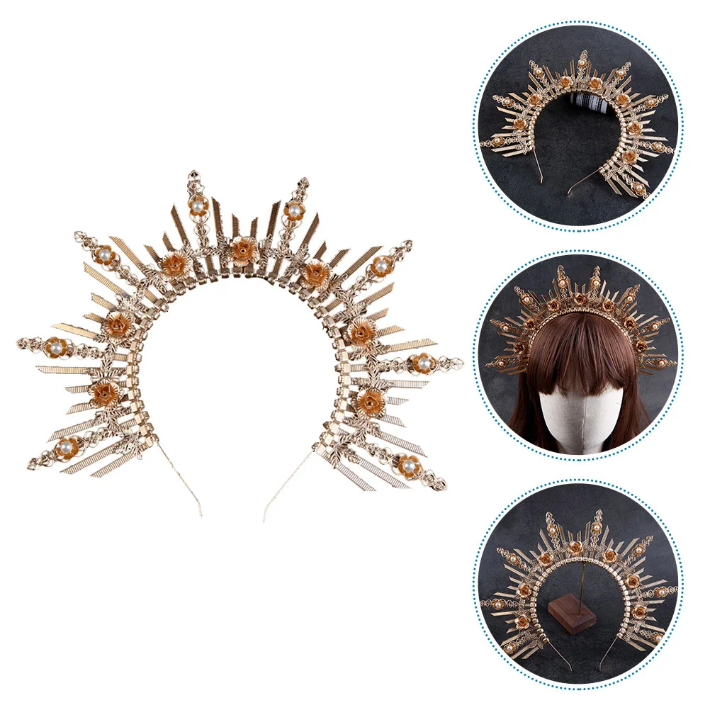 Headpiece for Bride Goddess Crown Decorative Headband Wedding Lolita Hairband Girl Woman
Headpiece for Bride Goddess Crown Decorative Headband Wedding Lolita Hairband Girl Woman