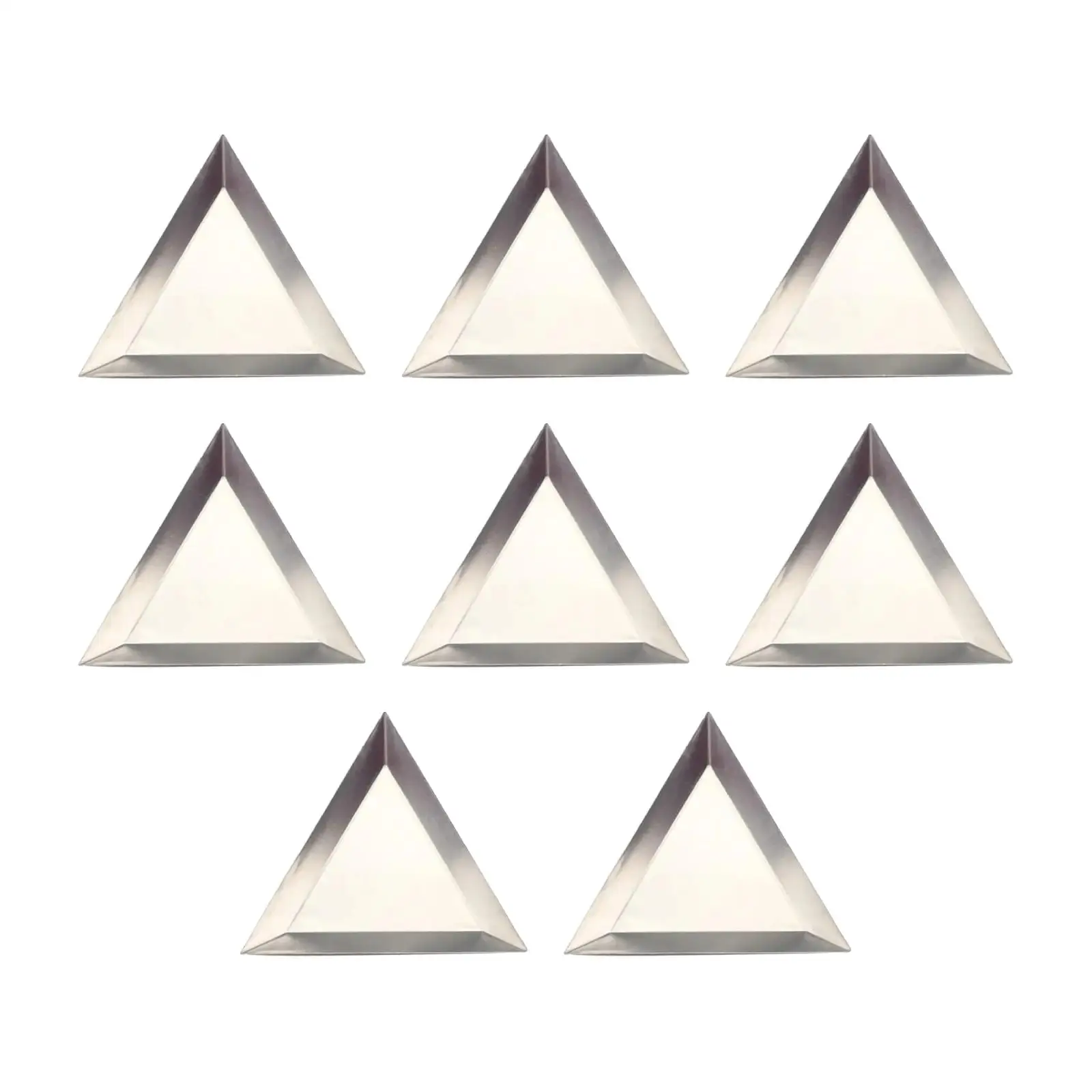 

8 Pieces Triangle Sorting Trays Nail Tray Nail Art Plates for Jewelery Making Art Painting Tray Beading Nail Art DIY Art Craft