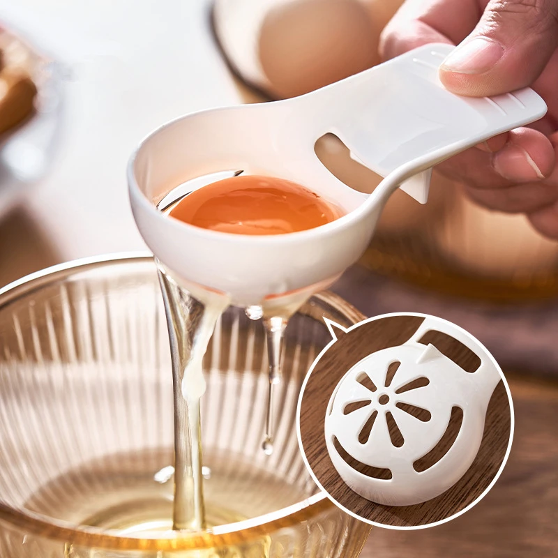 PP Plastic Egg Yolk Separator Hand-held Egg Dividers Non-slip Handle Egg Liquid Filter Kitchen Tools Household Utensils for Baby
PP Plastic Egg Yolk Separator Hand-held Egg Dividers Non-slip Handle Egg Liquid Filter Kitchen Tools Household Utensils for Baby