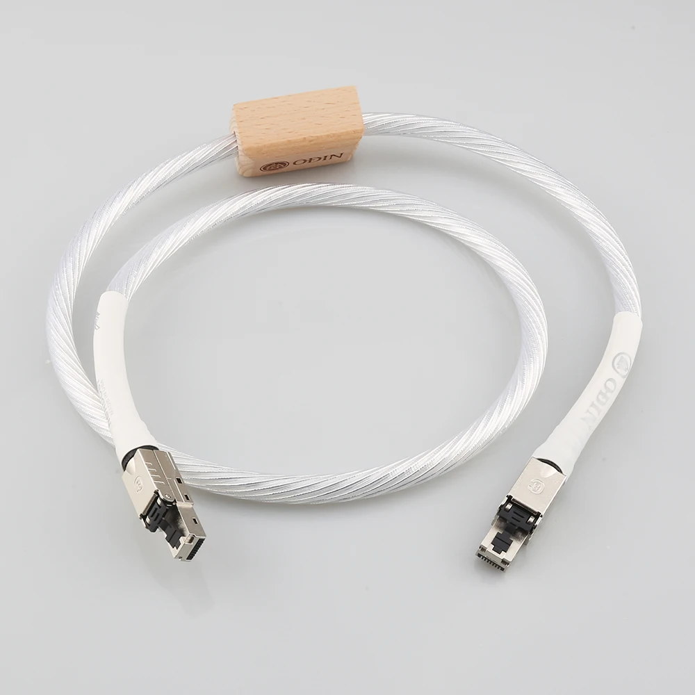 

High Quality Nordost ODIN Ethernet Cable Cat8 Speed Lan Cable RJ45 Network Patch Cable with high purity silver plated conductor