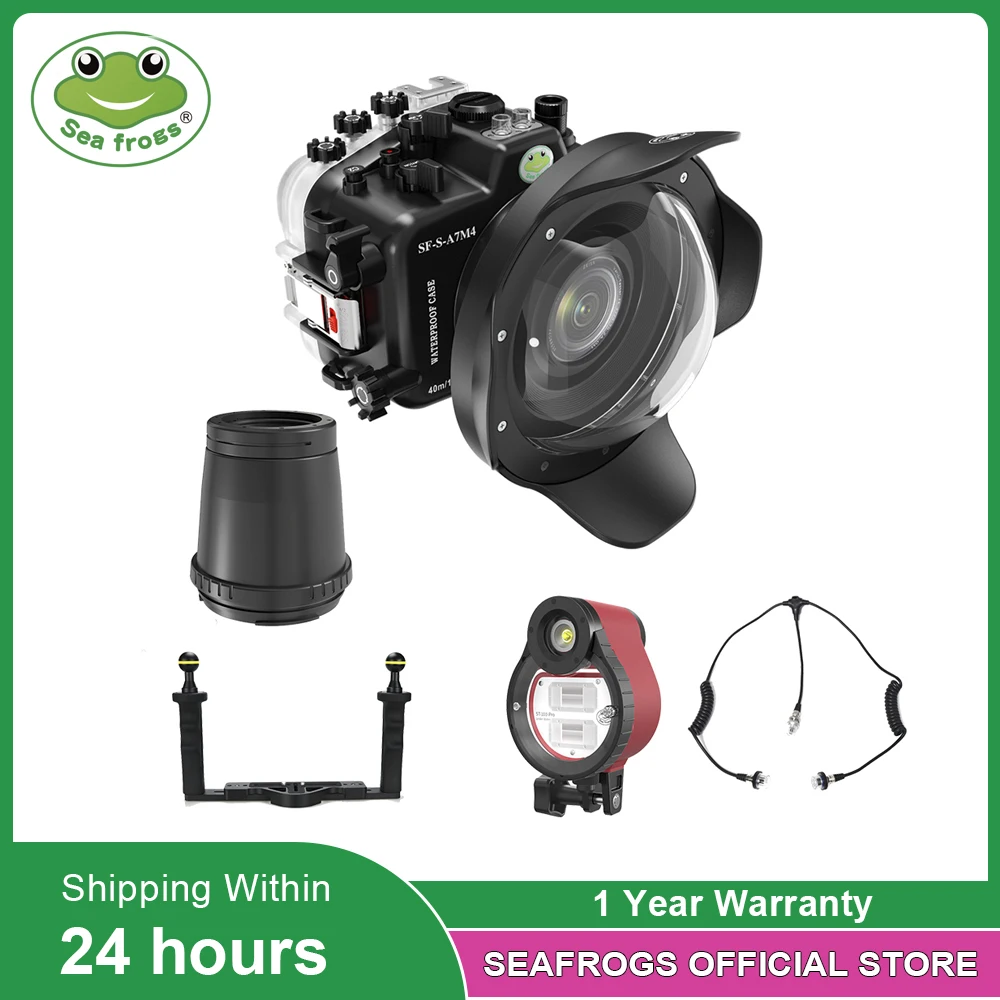 Seafrogs IPX8 Waterproof Camera Housing With Dome Port For Sony A7M4 A7IV 12-24mm 16-35mm 14-24mm 24-70mmUnderwater Diving Case 
Seafrogs IPX8 Waterproof Camera Housing With Dome Port For Sony A7M4 A7IV 12-24mm 16-35mm 14-24mm 24-70mmUnderwater Diving Case