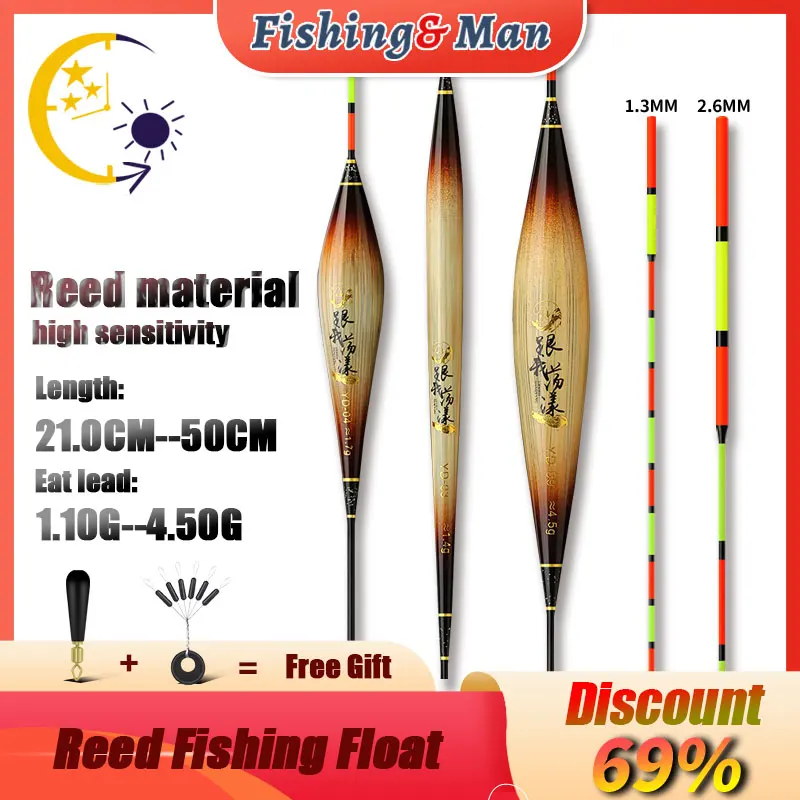 Reed Fishing Float High Sensitivity 1.1G-4.5G Bold Bold New Type Reed Material With Float Tube Carp Outdoor Fishing Equipment
Reed Fishing Float High Sensitivity 1.1G-4.5G Bold Bold New Type Reed Material With Float Tube Carp Outdoor Fishing Equipment