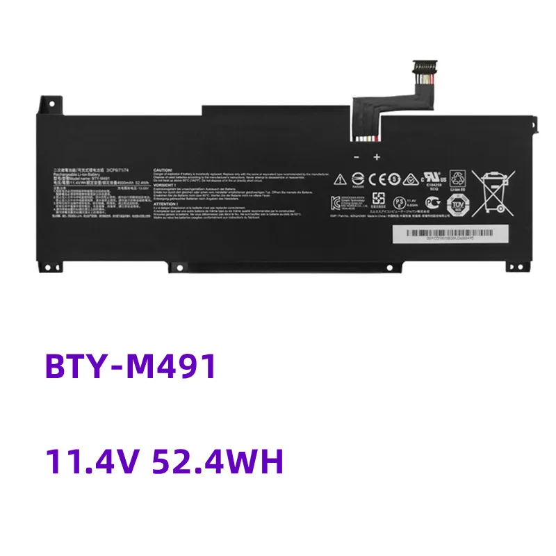 

New BTY-M491 3ICP6/71/74 Laptop Battery For MSI Modern 15 A10RB Laptop Batteries Notebook Battery 11.4V 52.4WH/4600mAh