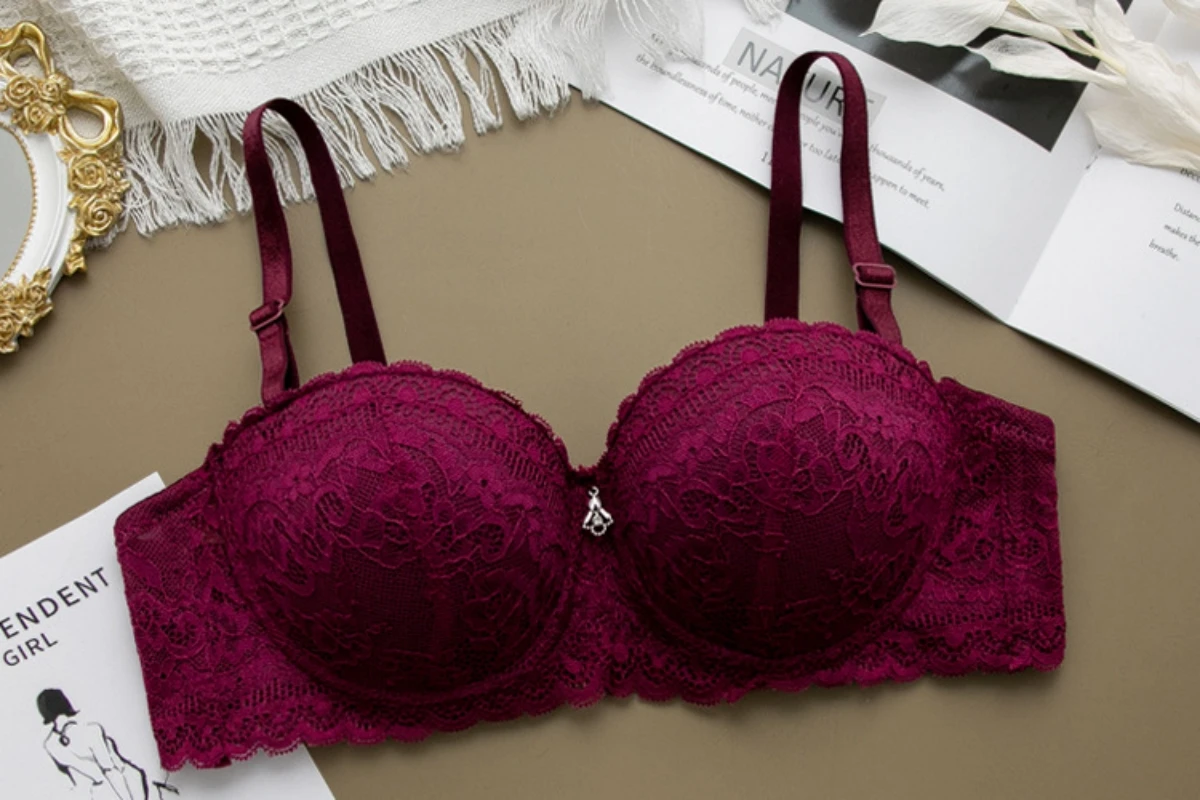 

New Hot Sexy Gather Push Up Bra Underwire 1/2Cup Lace Brassiere Underwear 70/75/80/85/90 B Cup