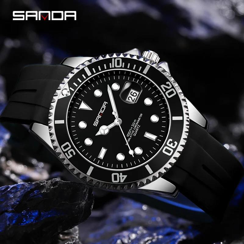 

Fashion Sanda Top Brand Luxury Men's Watches 30m Luminous Waterproof Quartz Wristwatch For Male Clock Calendar Relogio Masculino