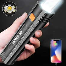 Portable Flashlight USB Rechargeable LED Torch Pocket Flashlight Waterproof with Output Power Bank Self Defense Fishing Camping
Portable Flashlight USB Rechargeable LED Torch Pocket Flashlight Waterproof with Output Power Bank Self Defense Fishing Camping