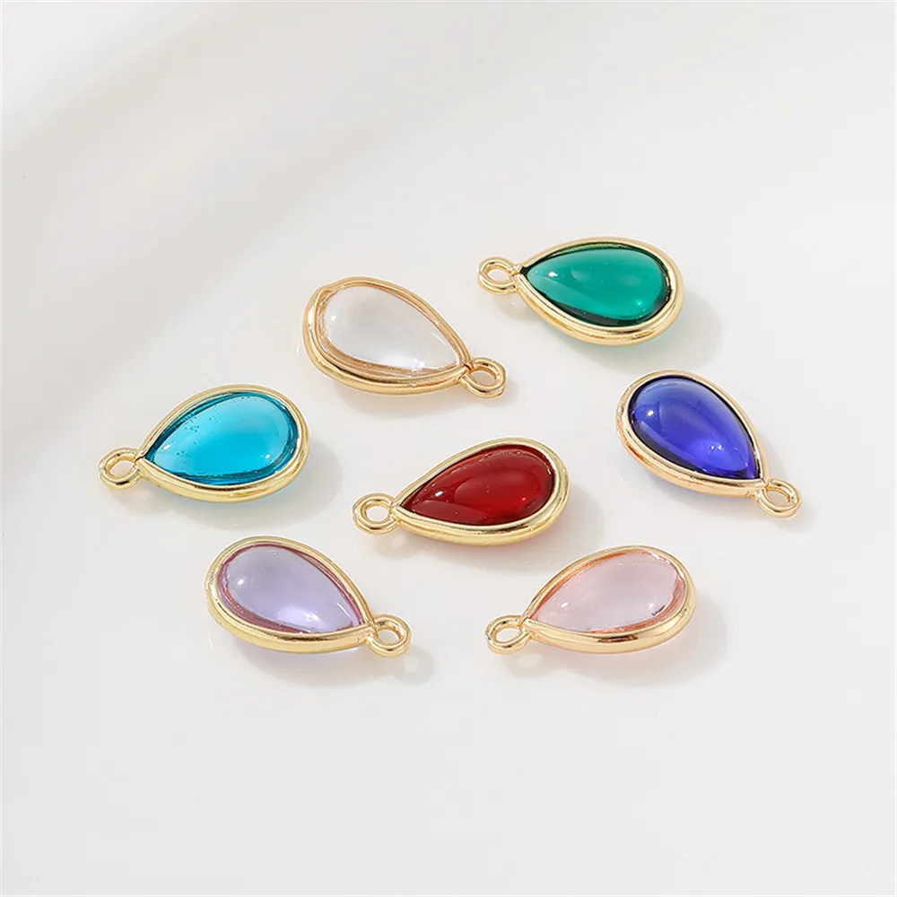 1pcs 14K Gold Wrapped Glass Smooth Droplet Pendant Handmade DIY Making Bracelet Necklace Headpiece Material Accessories
1pcs 14K Gold Wrapped Glass Smooth Droplet Pendant Handmade DIY Making Bracelet Necklace Headpiece Material Accessories