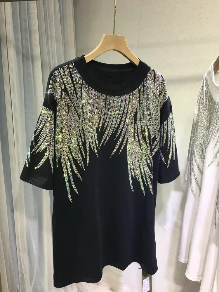 Luxury Large Size L-4XL Plus Size Tops Rhinestone Graphic T-shirts Tunic for Women Men Summer Cotton Women's Clothing Chubby Y2K
Luxury Large Size L-4XL Plus Size Tops Rhinestone Graphic T-shirts Tunic for Women Men Summer Cotton Women's Clothing Chubby Y2K