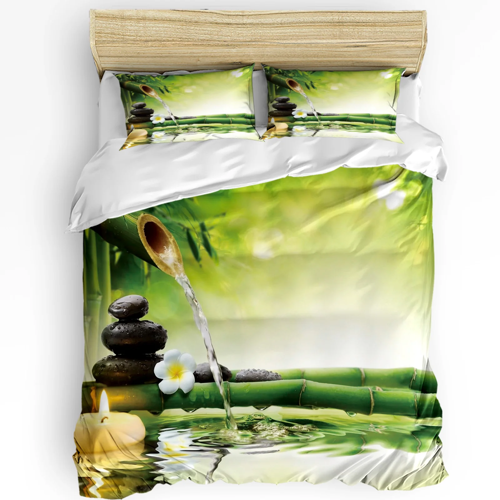 Zen Stone Green Bamboo Forest Water Duvet Cover with Pillow Case Custom 3pcs Bedding Set Quilt Cover Double Bed Home Textile
Zen Stone Green Bamboo Forest Water Duvet Cover with Pillow Case Custom 3pcs Bedding Set Quilt Cover Double Bed Home Textile