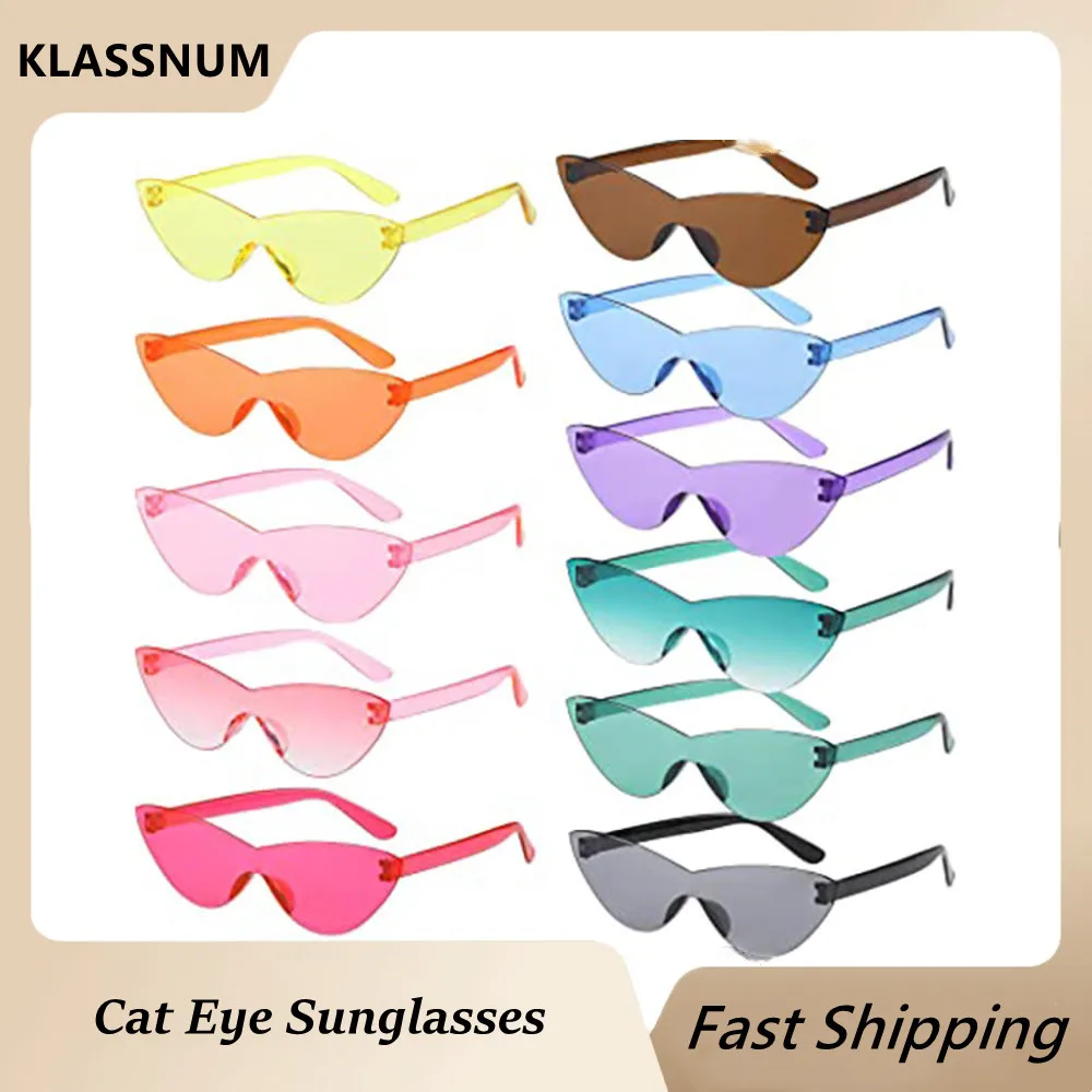Vintage Fashion Sunglasses Rimless Frameless Cat Eye Shades Candy Color UV400 Summer Traveling Sun Glasses Personality Glasses
Vintage Fashion Sunglasses Rimless Frameless Cat Eye Shades Candy Color UV400 Summer Traveling Sun Glasses Personality Glasses