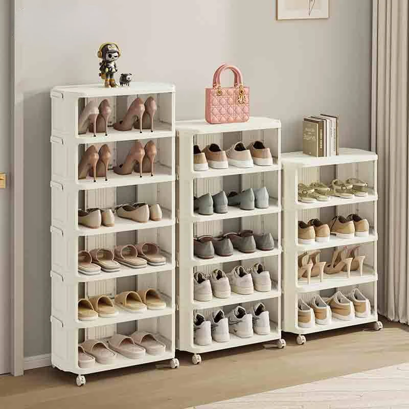 Cream Style Household Plastic Shoe Rack Multi-Layer Entrance Simple and Multifunctional Movable Shoe Cabinet
Cream Style Household Plastic Shoe Rack Multi-Layer Entrance Simple and Multifunctional Movable Shoe Cabinet
