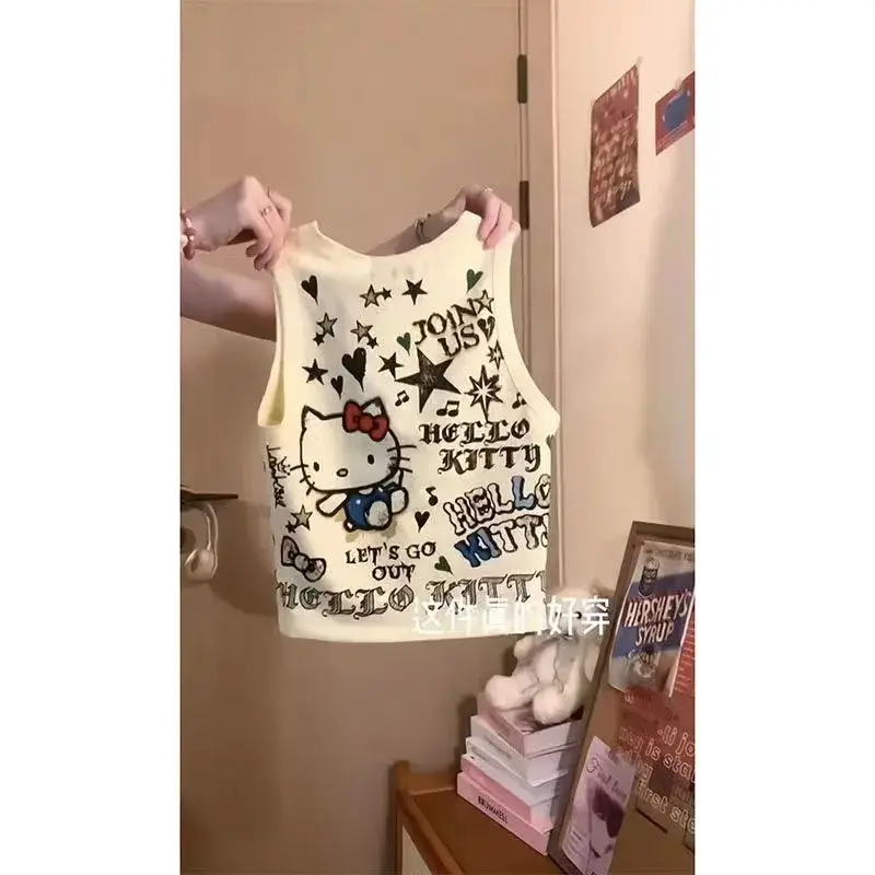 High Quality Japanese Soft Girl Hellokittys Print Camisole Vest Female Spring Summer Street Spice Girls Short Section Navel Tops
High Quality Japanese Soft Girl Hellokittys Print Camisole Vest Female Spring Summer Street Spice Girls Short Section Navel Tops