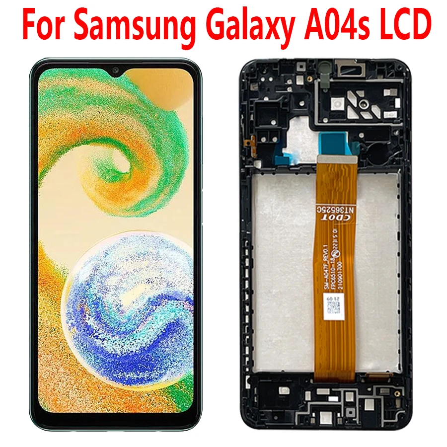 6.5''Original For Samsung Galaxy A04s LCD Display Screen Touch Panel Digitizer Replacement Parts For Samsung A04s LCD WithFrame
6.5''Original For Samsung Galaxy A04s LCD Display Screen Touch Panel Digitizer Replacement Parts For Samsung A04s LCD WithFrame