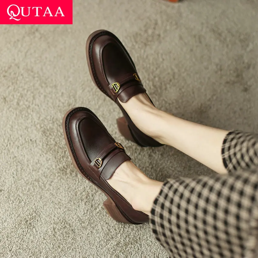 QUTAA 2023 Spring Summer Women Pumps Round Toe Platforms Office Ladies Casual Genuine Leather High Heels Shoes Woman Size 34-39
QUTAA 2023 Spring Summer Women Pumps Round Toe Platforms Office Ladies Casual Genuine Leather High Heels Shoes Woman Size 34-39