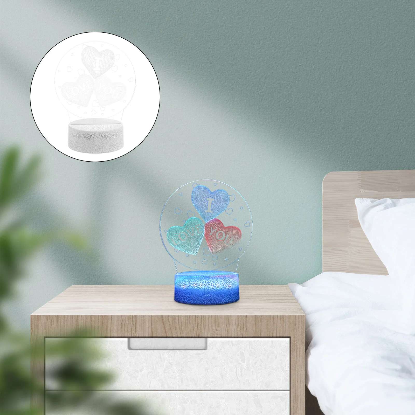 3d Night Light Bedroom Creative Lamp Heart Shape Bedside Romantic Christmas Gifts
3d Night Light Bedroom Creative Lamp Heart Shape Bedside Romantic Christmas Gifts
